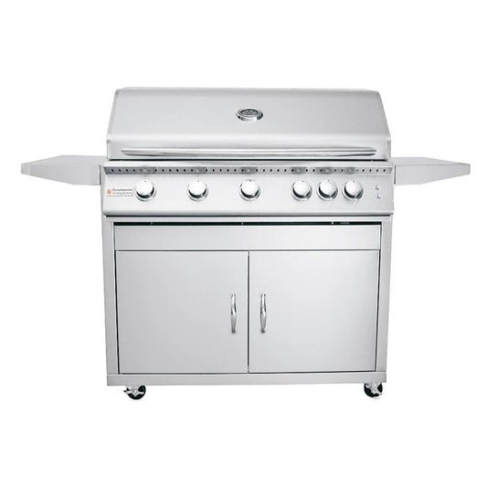 RCS Premier Series 40-Inch 5-Burner Natural Gas Grill With Rear Infrared Burner & Grill Lights - RJC40ALCK