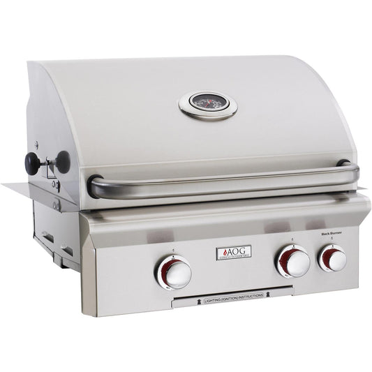 American Outdoor Grill T-Series 24-Inch 2-Burner Built-In Natural Gas Grill With Rotisserie - 24NBT