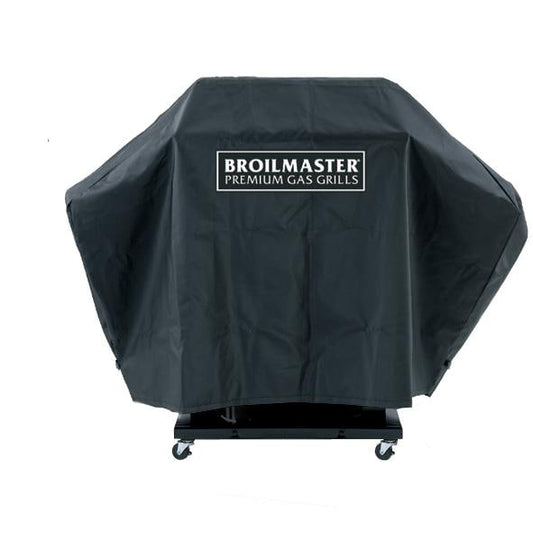 Broilmaster Full Length Premium Grill Cover For P, H, R, And T Series Grills On Cart With Two Side Shelves