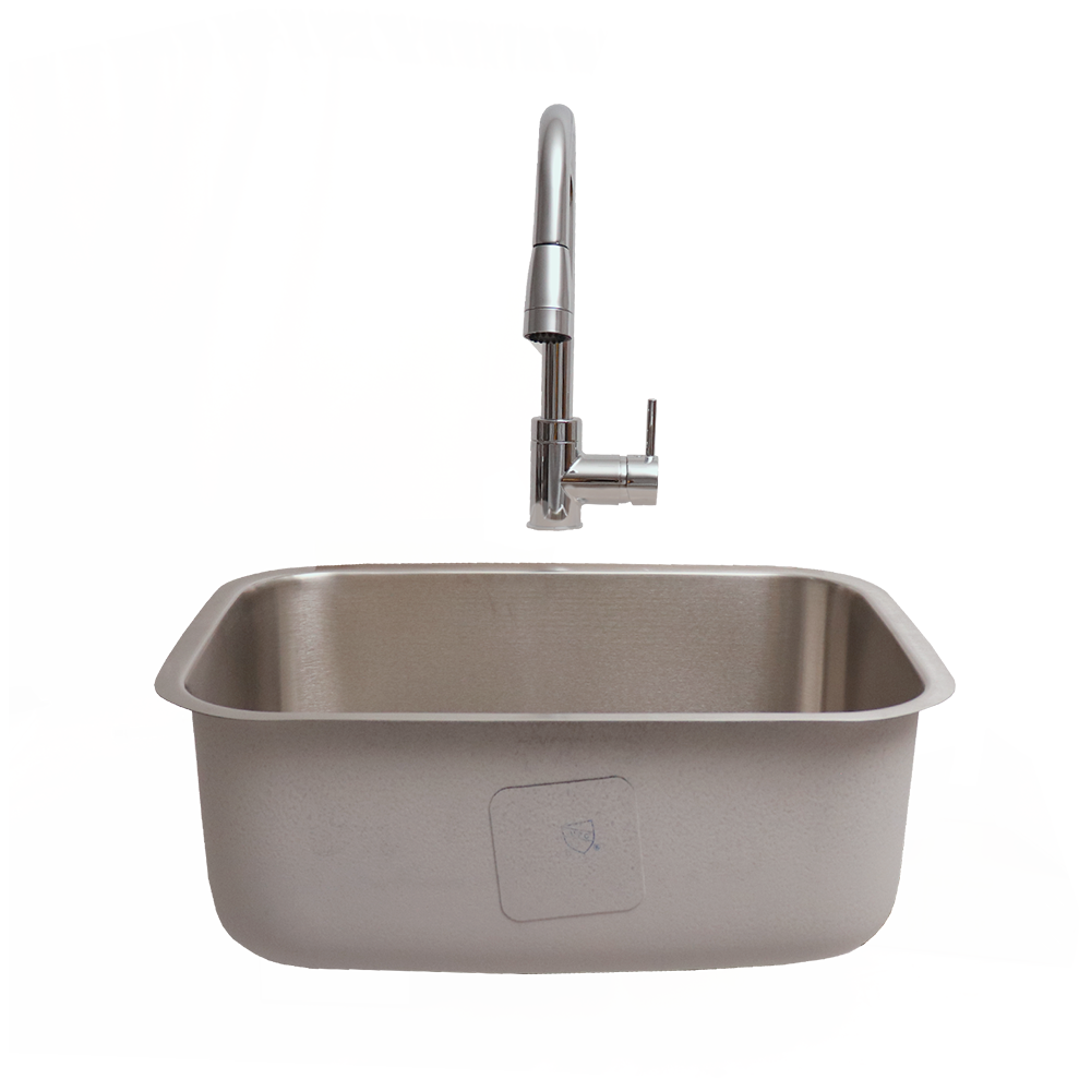 RCS 23 X 18 18-Gauge Single Bowl Stainless Steel Undermount Sink With Hot/Cold Faucet - RSNK2