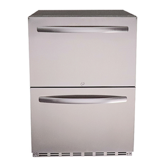 RCS 24-Inch 5.2 Cu. Ft. Outdoor Rated Dual Drawer Compact Refrigerator - REFR4