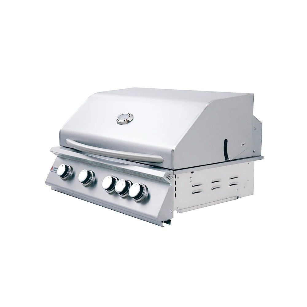 RCS Premier Series 32-Inch 4-Burner Built-In Propane Gas Grill With Rear Infrared Burner - RJC32ALP