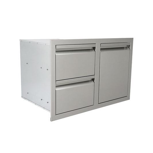 RCS Valiant Series 33-Inch Stainless Steel Propane Door & Double Drawer Combo - VDCL1